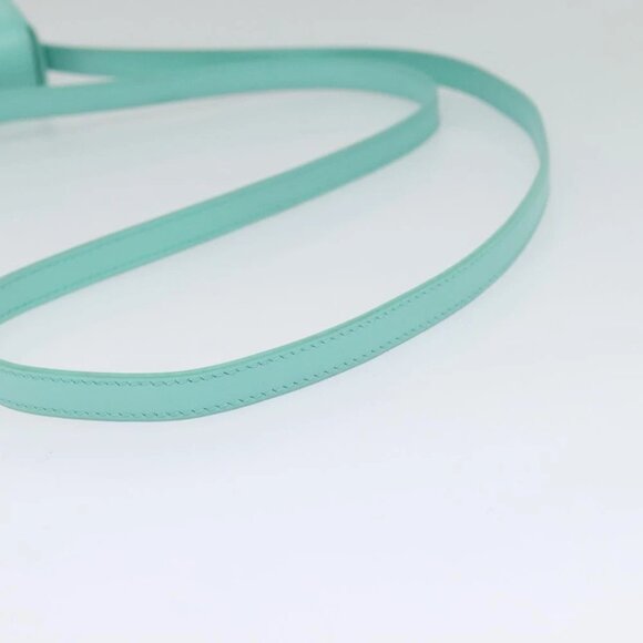 CELINE Triomphe Mini Claude Shoulder Bag Leather Light Blue Auth 114195AV - Picture 8 of 16